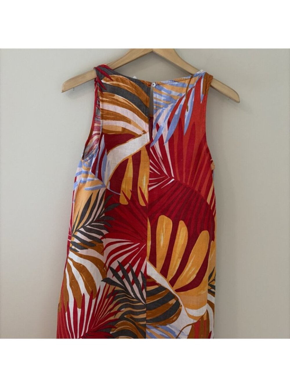 C&C California 100% Linen Tropical Shift Dress Size XS Sleeveless Summer Beach - Picture 8 of 12